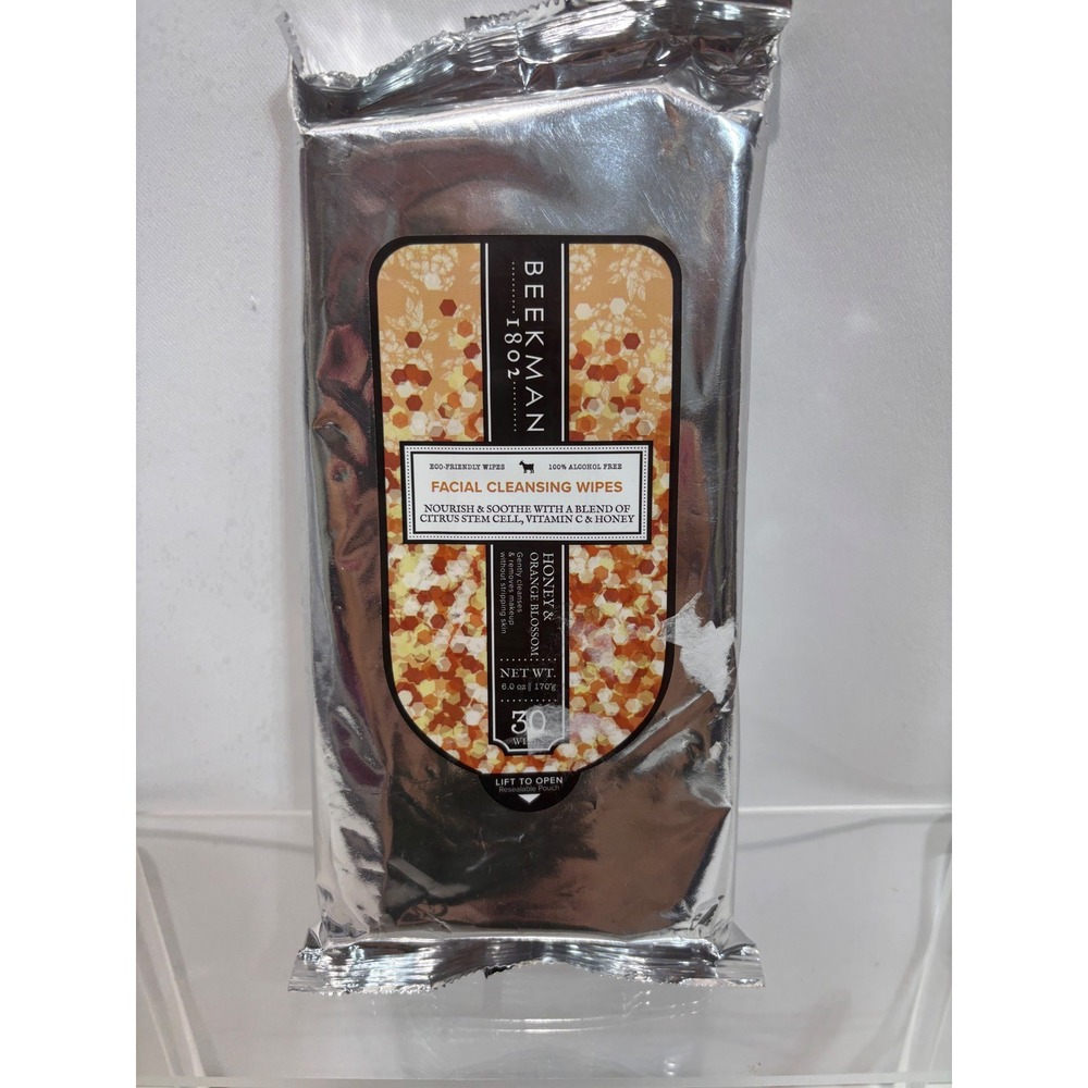 Beekman 1802 Facial Cleansing Wipes 30ct Honey Orange Blossom Vitamin C